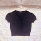 black cropped mini cardigan
