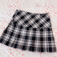 pleated wrap plaid skirt