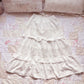 axes femme white tiered skirt