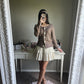 reversible brown button sweater