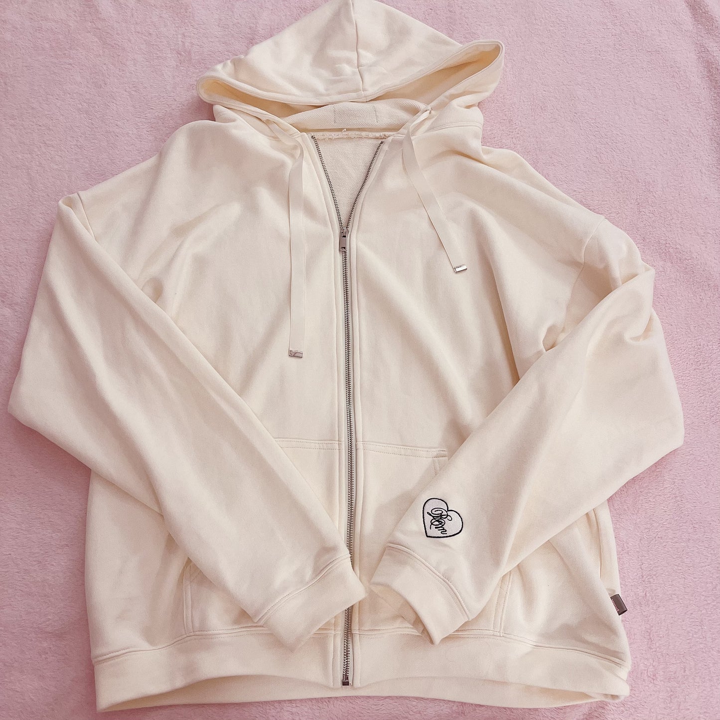 Pium cream oversized hoodie