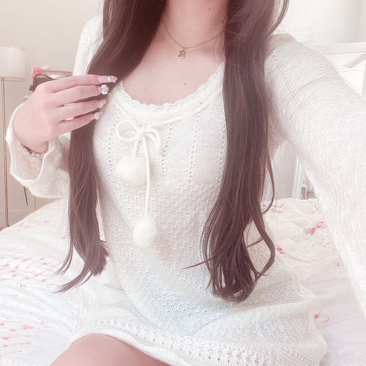 beige knit dress