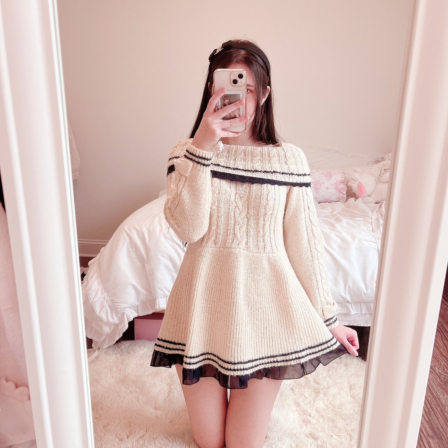 axes femme knit sweater dress