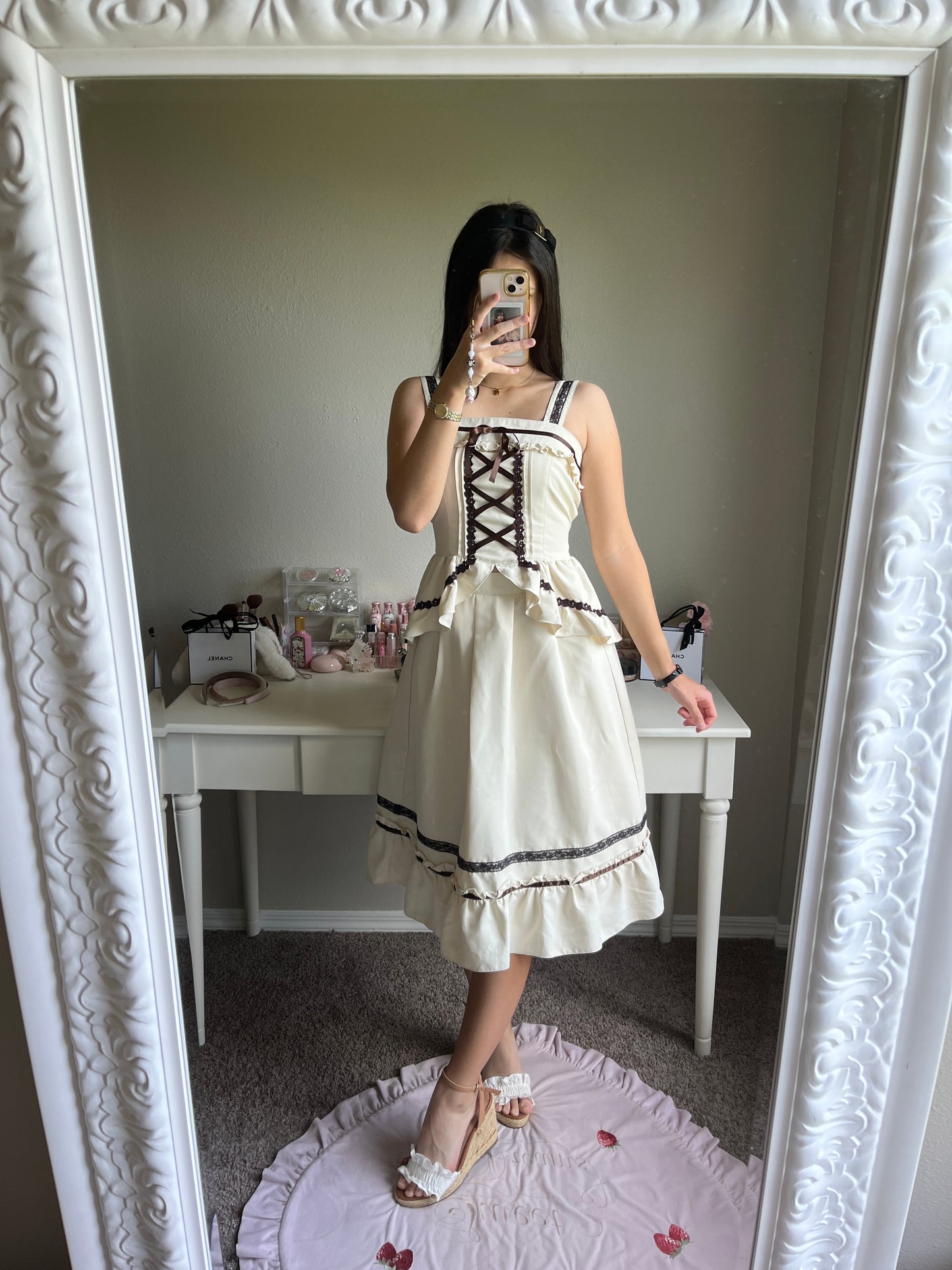 beige renaissance two piece set