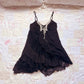 axes femme black lace mini dress