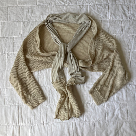 greige shawl bolero