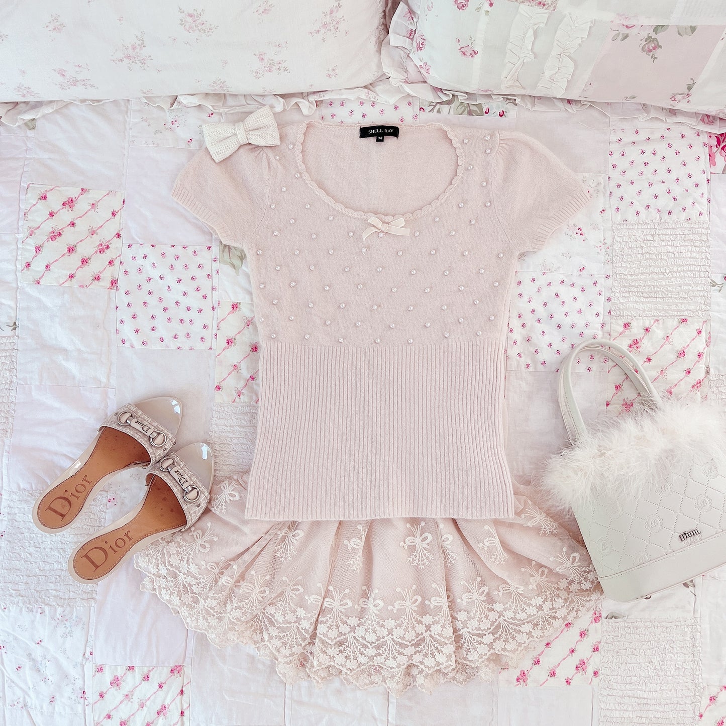 pink pearl accent top