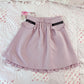 mauve ribbon accent skirt