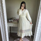 cream faux two piece sweater dress