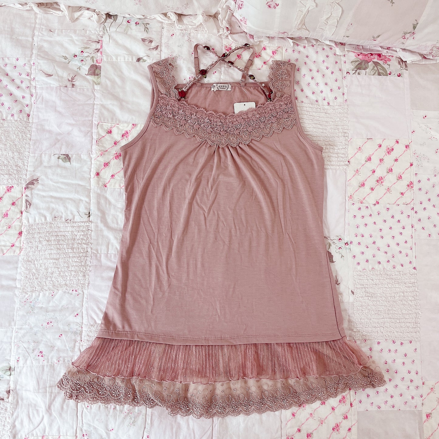 mauve rose accent camisole