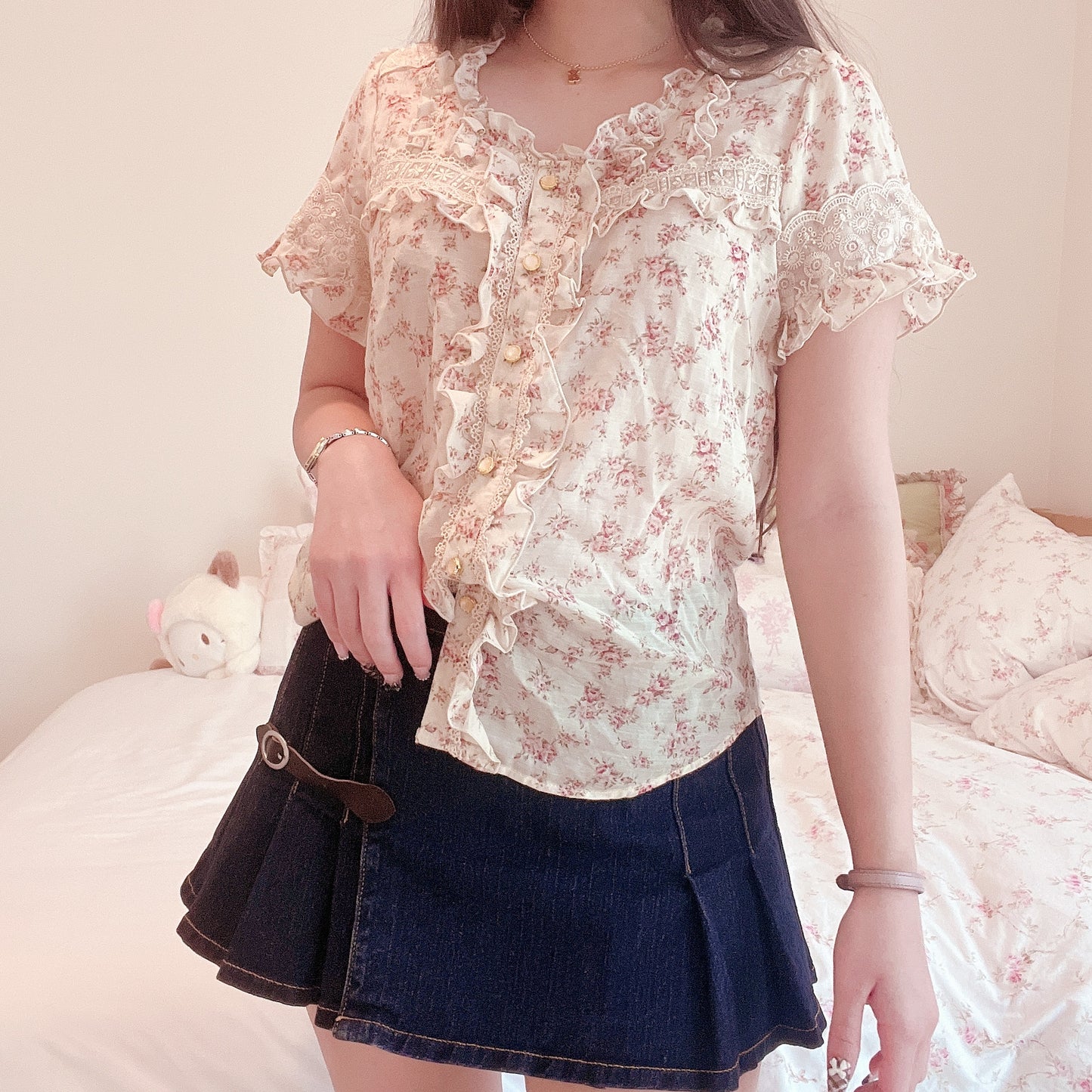 breezy floral blouse