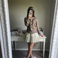 reversible brown button sweater