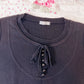 black simple bib top