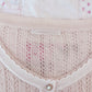 beige knit short sleeve cardigan