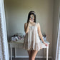 gray two way mini dress