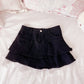 black denim mini skirt