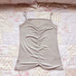 silver blue ruched camisole