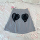 lavender heart accent skirt