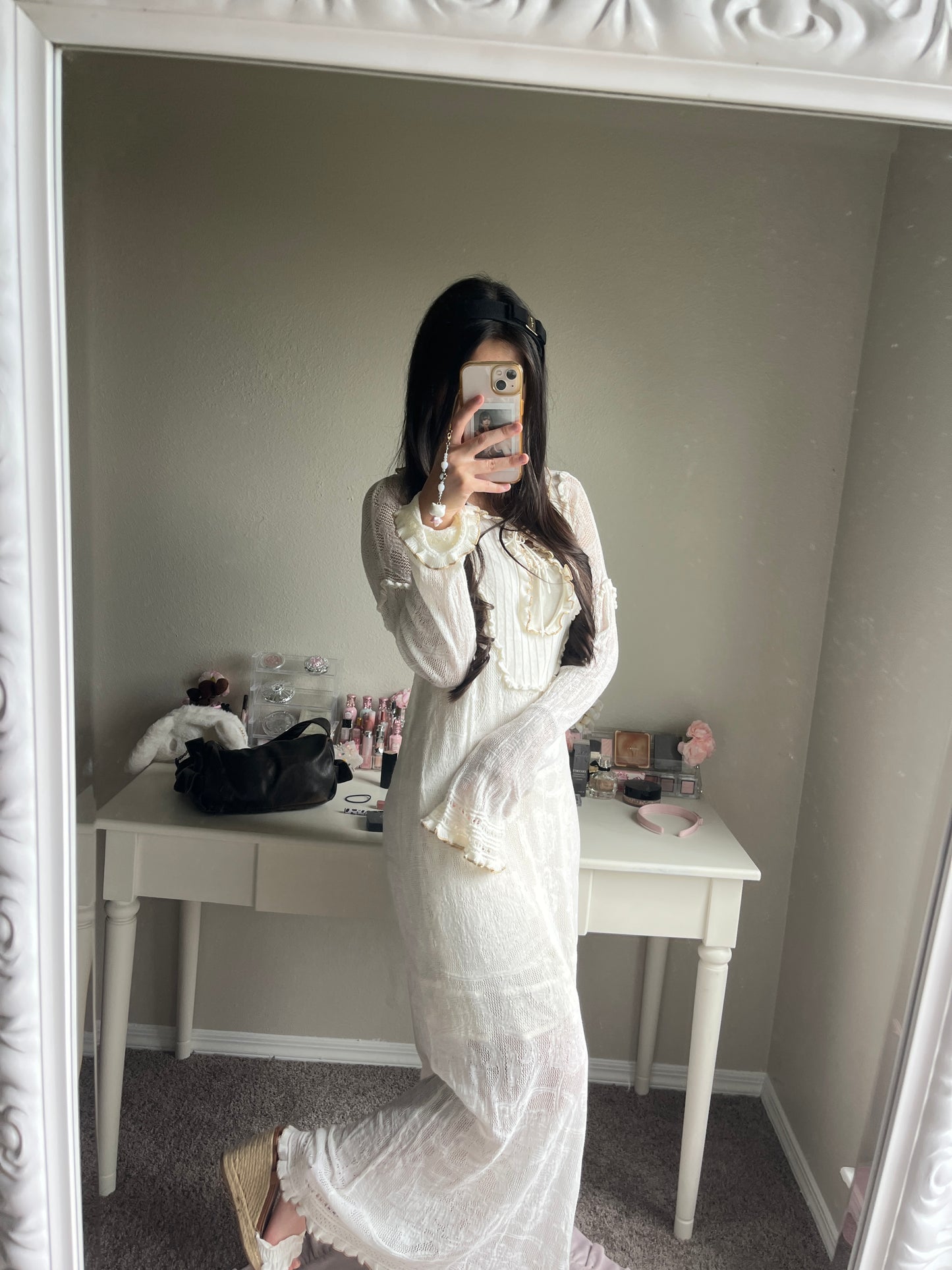 soft off white caftan dress