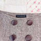 button accent tweedy skirt