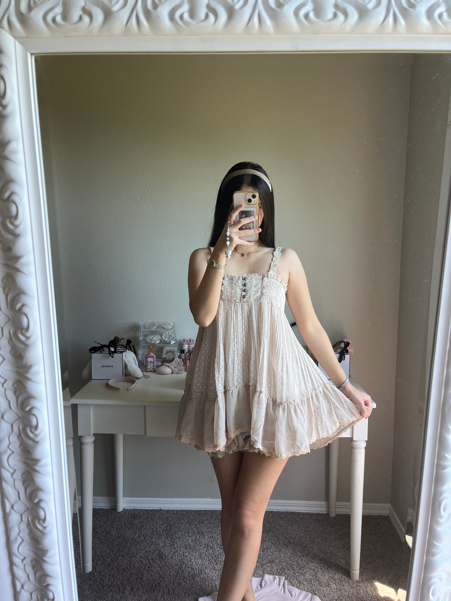 gray two way mini dress