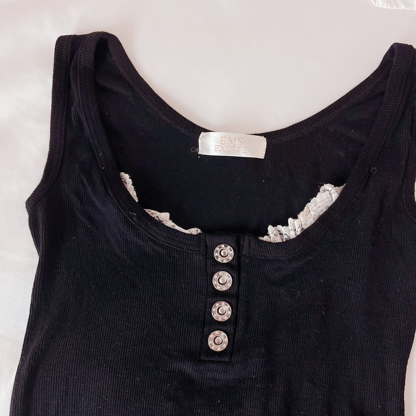 black lace trim camisole