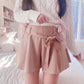 brown ribbon tie shorts