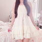 white flowy spring mini dress