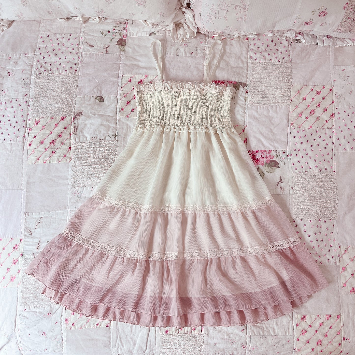 l'est rose ombre mini dress