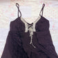 axes femme black lace mini dress