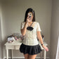 cream rose accent top