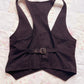 black mini bustier vest