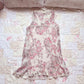 pink floral two piece dress set