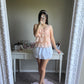 salmon pink tiered cami