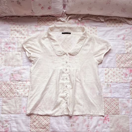 cream button down blouse