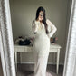 soft off white caftan dress