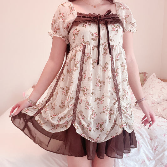 chiffon mori girl babydoll dress