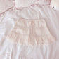 cream drawstring miniskirt