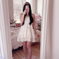 white flowy spring mini dress