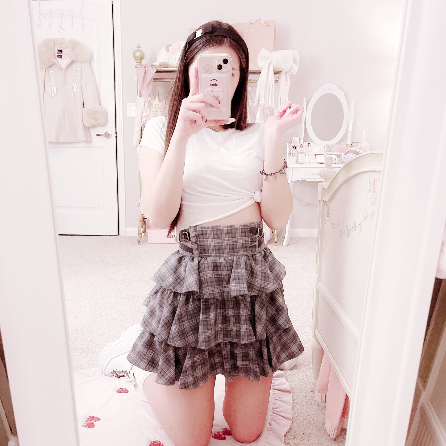 Pium idol tiered skirt