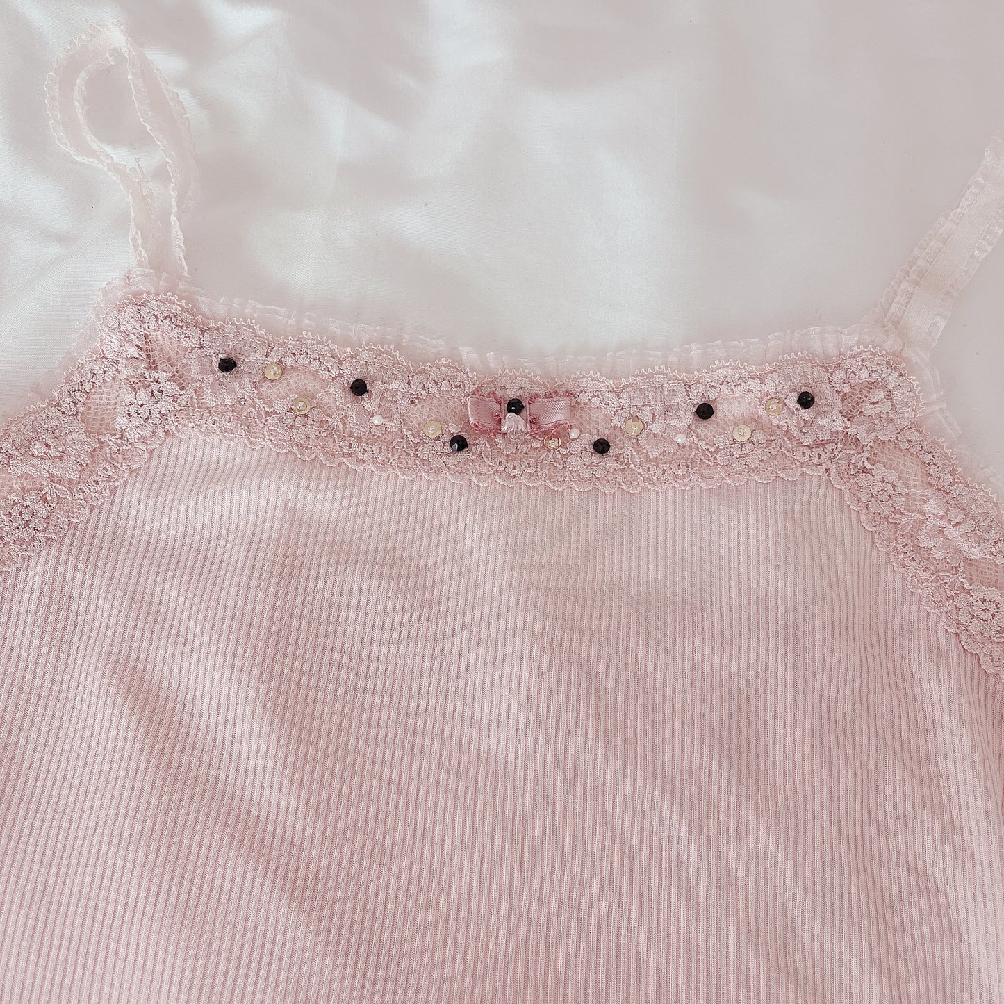 pink beaded accent cami