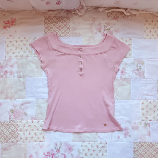 bubblegum pink crystal top