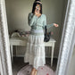 axes femme white tiered skirt