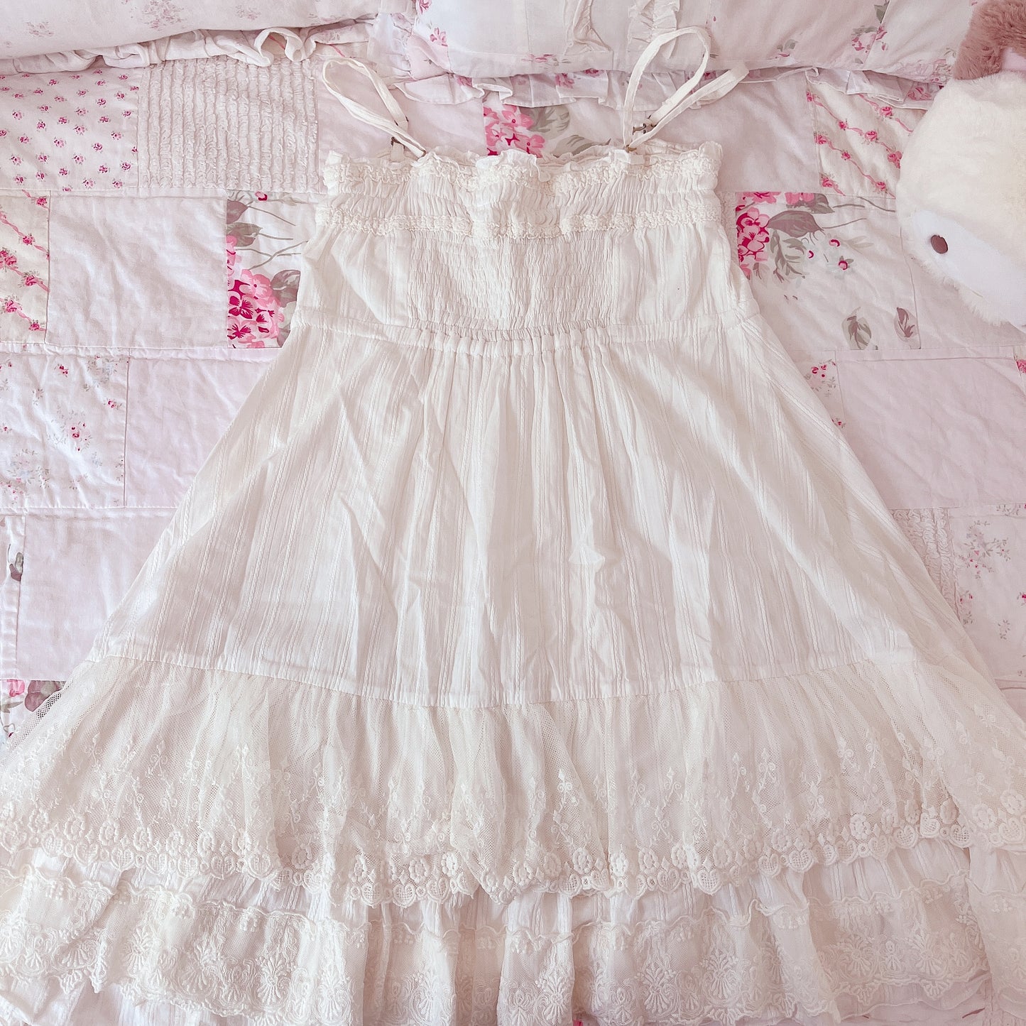 white flowy spring mini dress