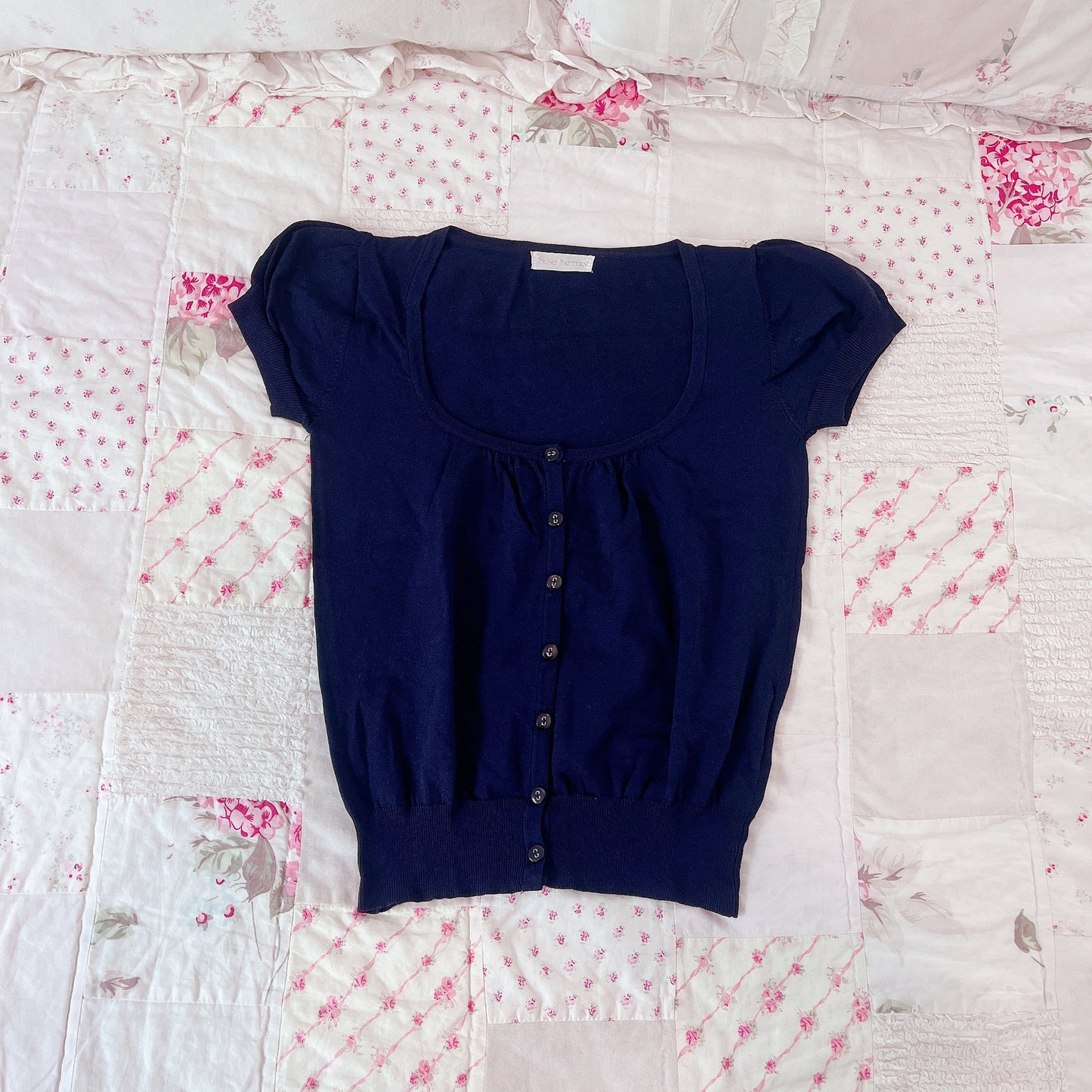 navy mini cardigan