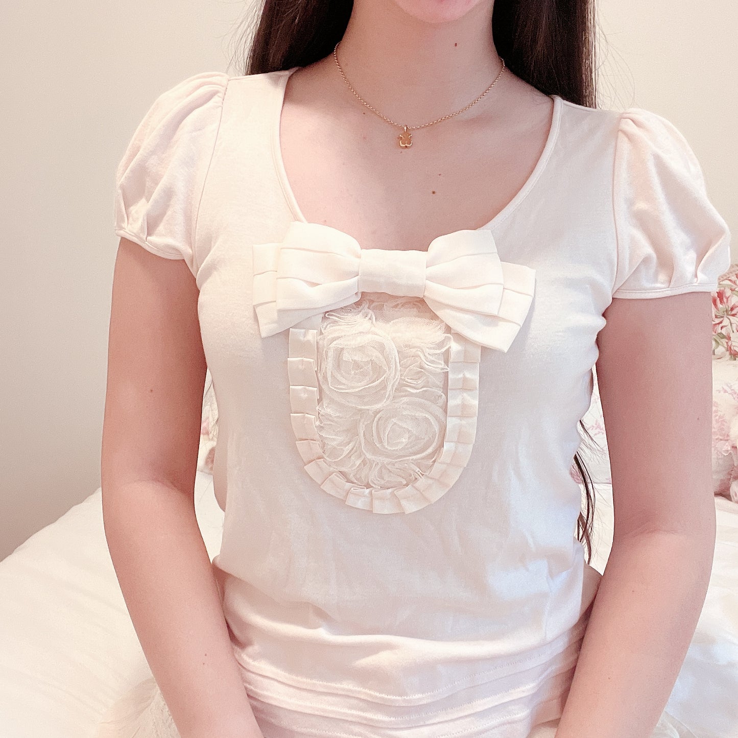 baby pink rose top