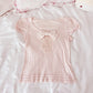 baby pink rose top