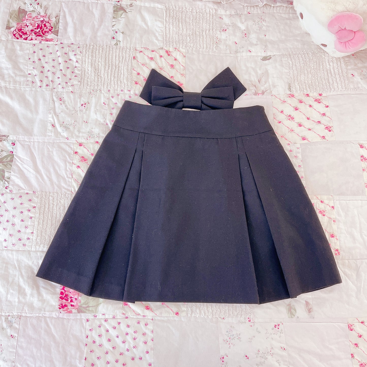 black ribbon tiered princess skirt