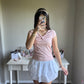 mauve vneck top