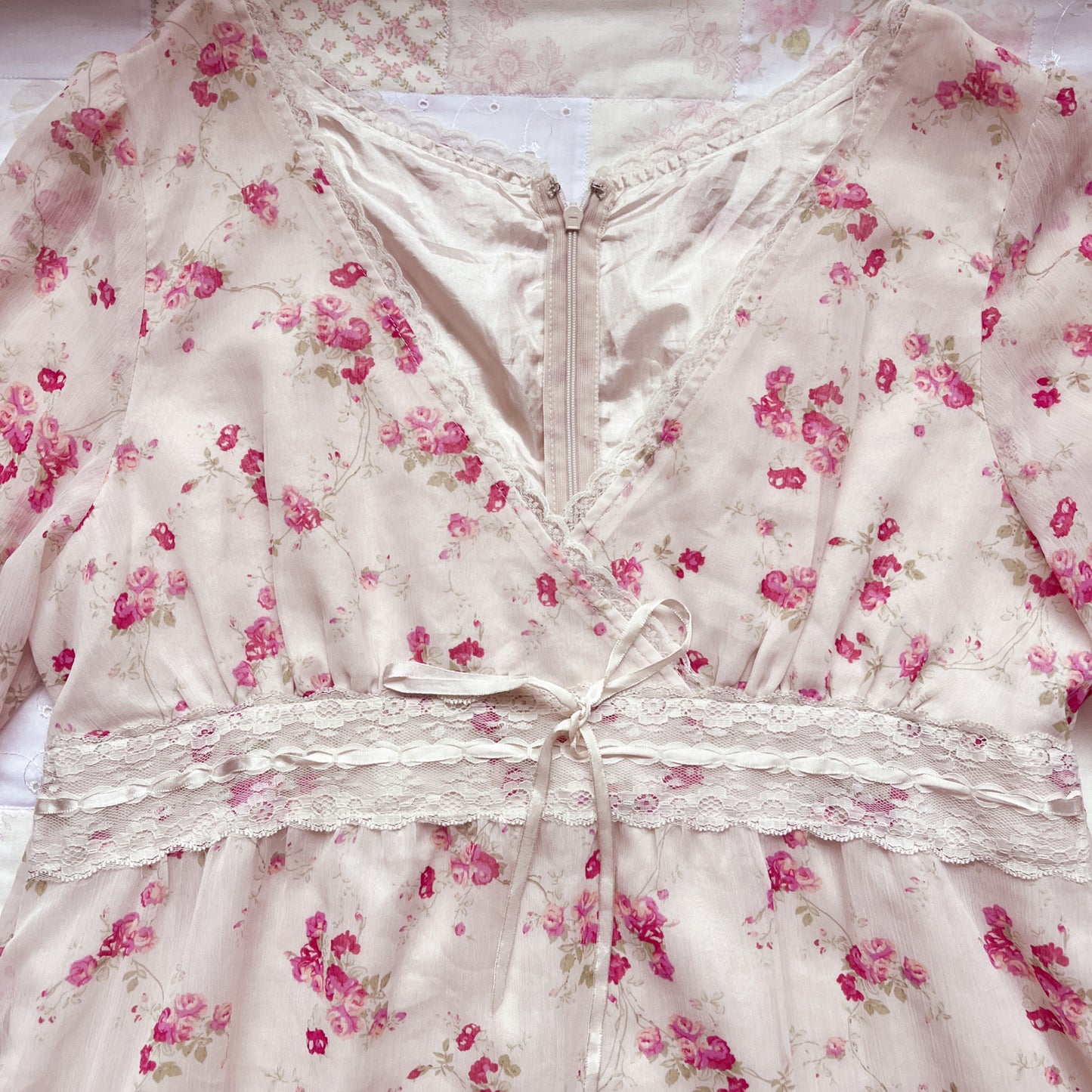 flowy floral v-neck dress